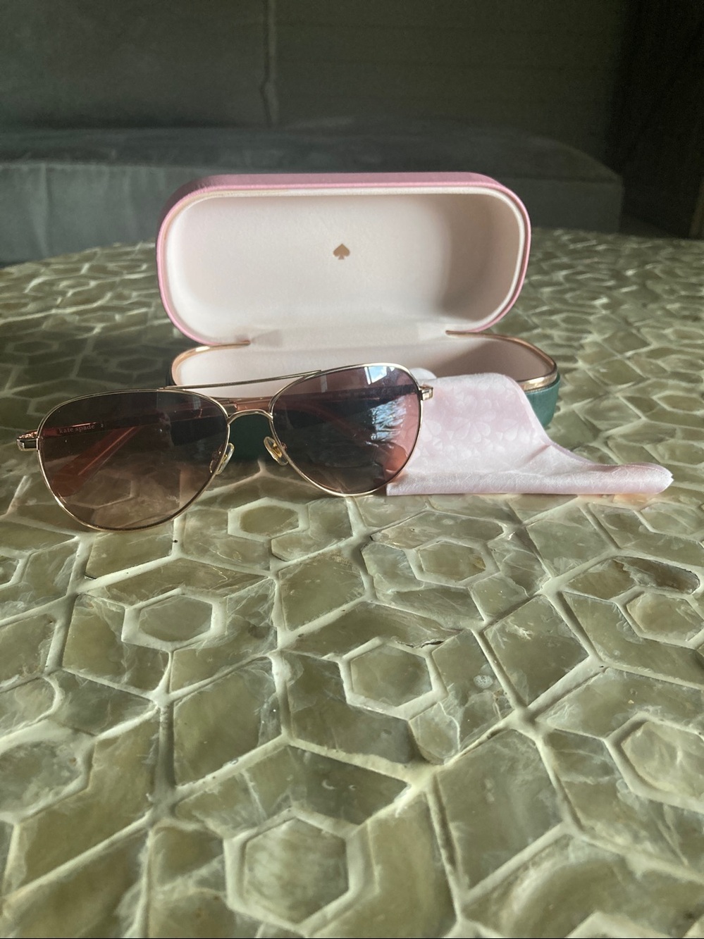 NEW!  Kate♠️spade varese 52mm gradient pilot sunglasses - Picture 2 of 10